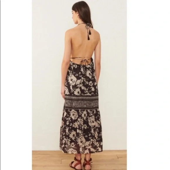 NWT Ba&sh Downtown Floral Mixed Print Cotton Maxi Dress small - Picture 2 of 13